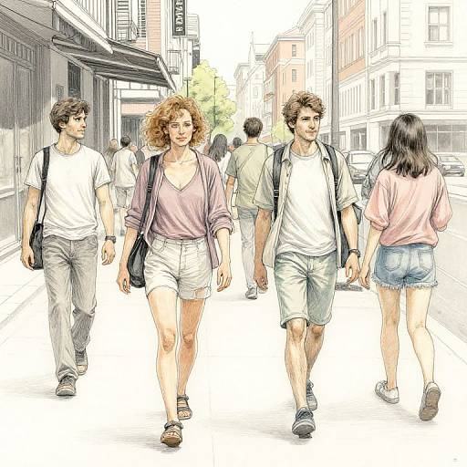 Realistic Urban Street Scene Drawings