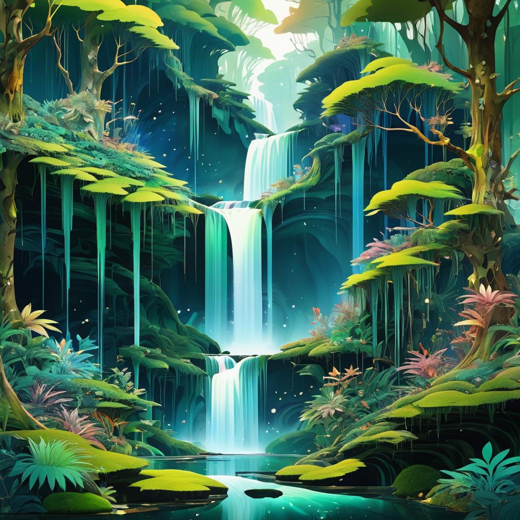 Enchanting Maximalist Forest Illustration