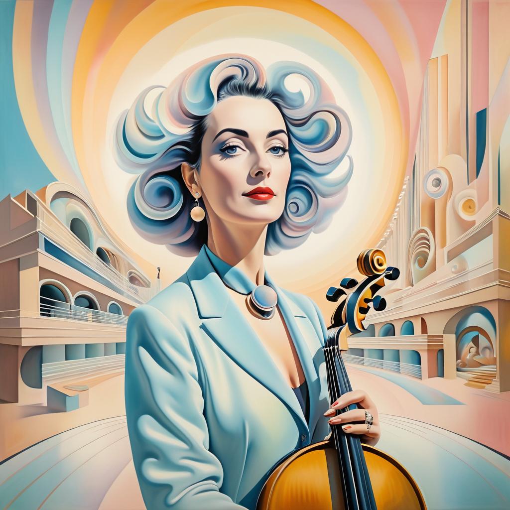 Surrealist Portrait of a Female Musician