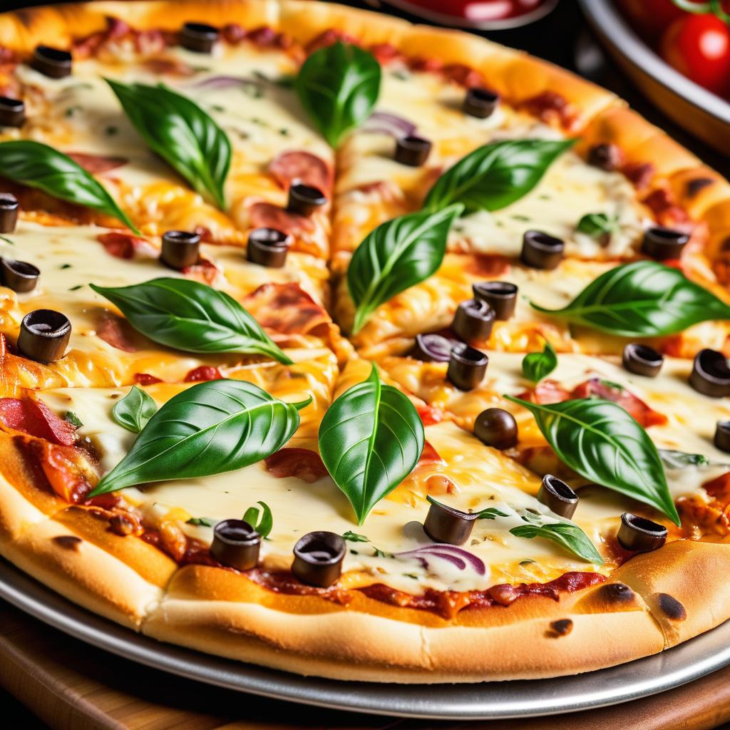 Vibrant Gourmet Pizza HDR Photography