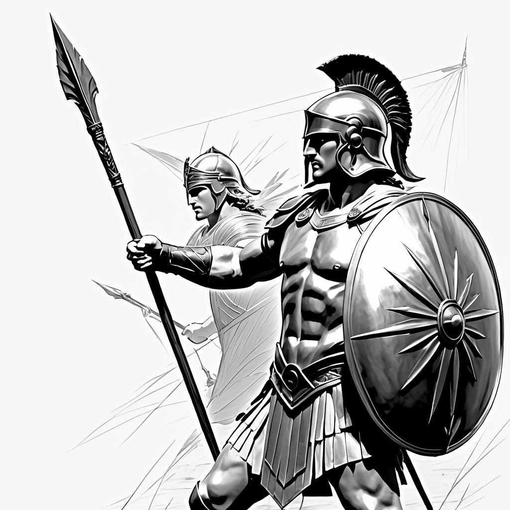 Achilles: Epic Pencil Sketch Art