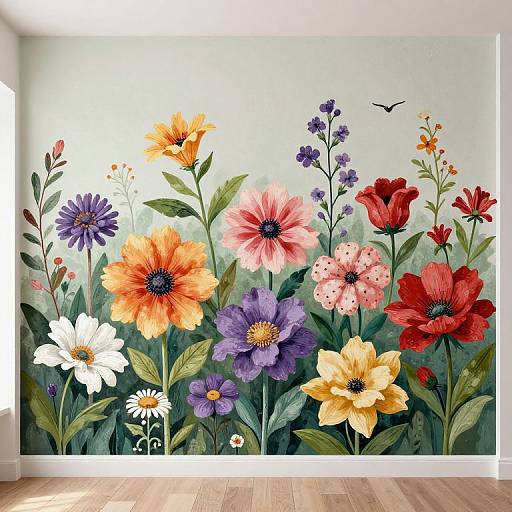 Floral Wall Murals Design