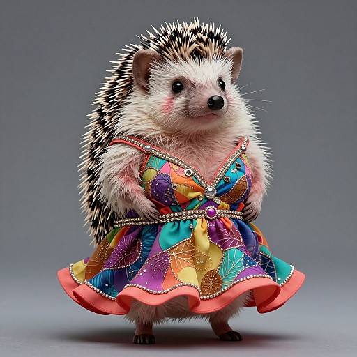 Colorful Tango Dress Hedgehog