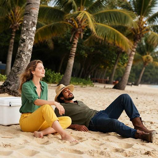Tropical Beach Relaxation Scene
