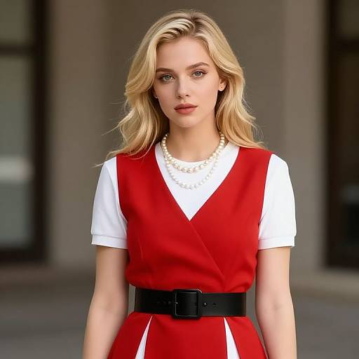 Blonde Female Character in Stylish Outfit