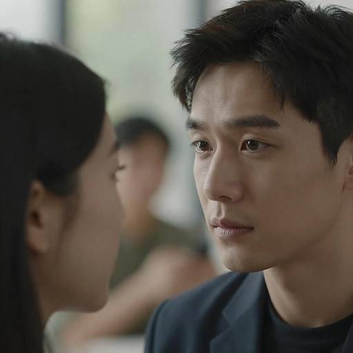 Intimate Close-Up of Two People