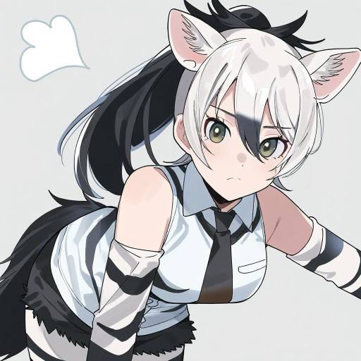 Illustration of Aardwolf (kemono friends), kemono friends in the style of Nanami (nunnun 0410)