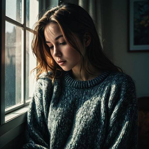 Impressionistic Anime Portrait by a Window Impressionistic Anime Portrait by a Window