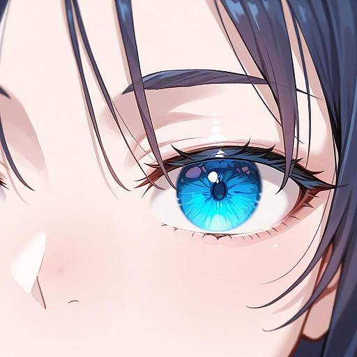 Blue Eye Close-Up With Intricate Iris