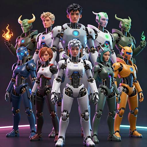 Futuristic AI Hybrid Character Fusion