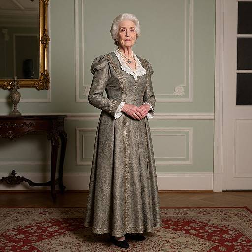 Old Lady Costume Woman in Room