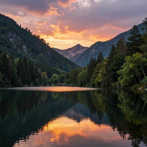 Realistic Serene Lake Landscape