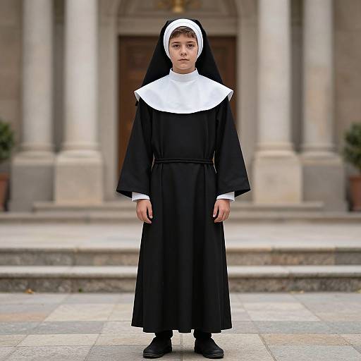 Adult Male in Traditional Nun Costume