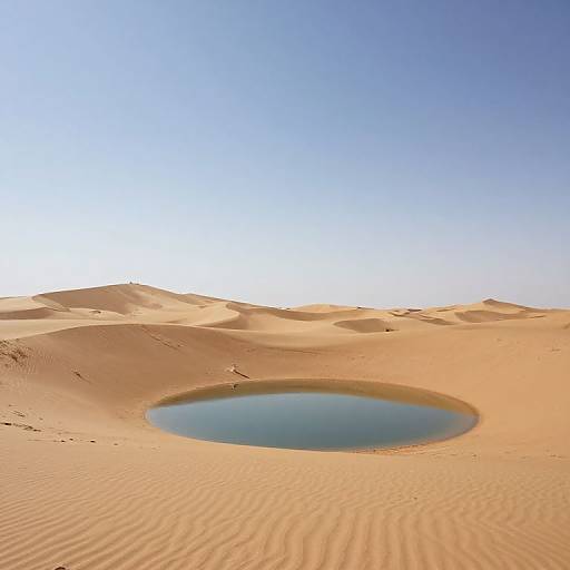 Serene Desert Oasis Reflection