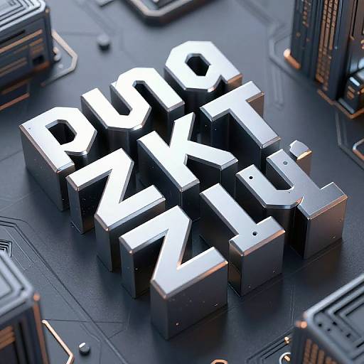 3D CGI image of metallic, reflective 