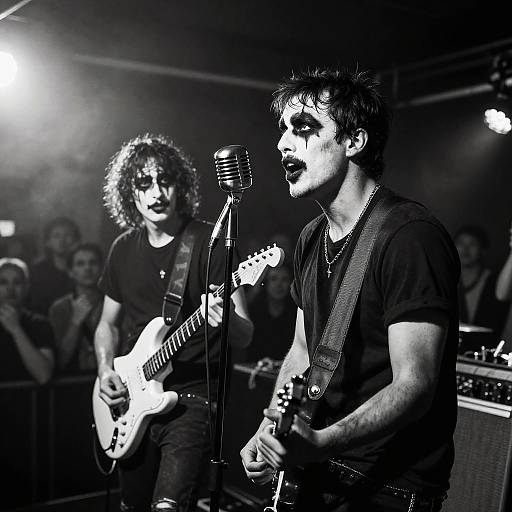 Grunge Band Black & White Performance