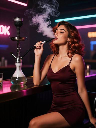 Glamorous Shisha Nightlife Bar Portrait