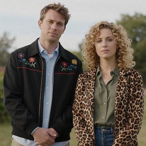 Man and Woman Standing Outdoors