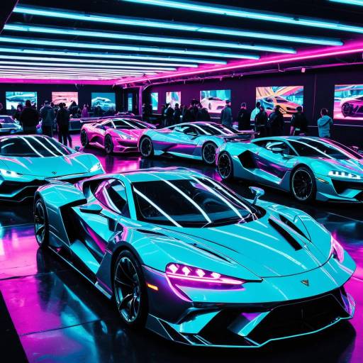Futuristic Neon Sports Car Show