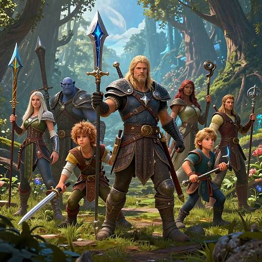 Epic DnD Party Assembly Scene