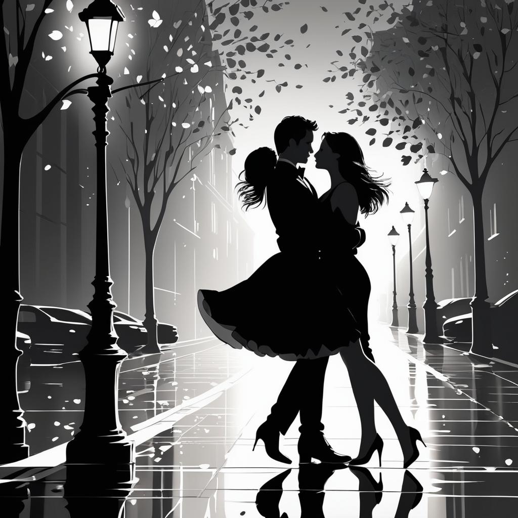 Romantic Dance Under a Streetlight