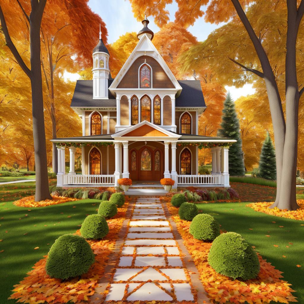 Charming Victorian Chapel in Autumn Glory