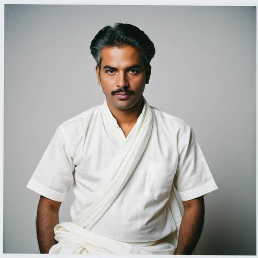 Traditional Indian Outfit in Polaroid Style