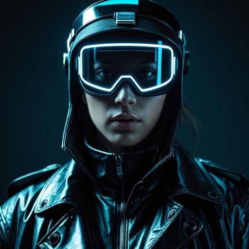 Futuristic Cyberpunk Hacker Portrait