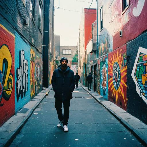 Cinematic Street Art in Vibrant Alley