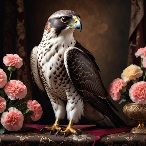 Majestic Falcon in Renaissance Elegance