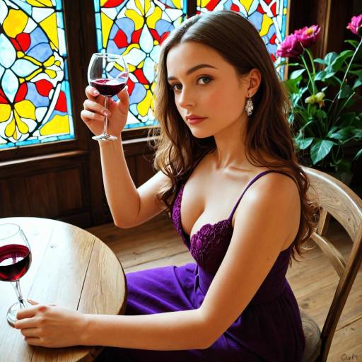 Elegant Girl by the Beach Table