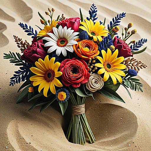 Hyperrealistic Sand Flower Bouquet