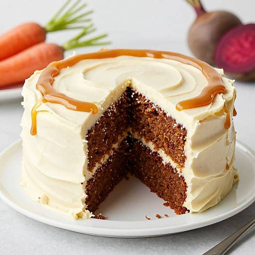 Carrot Beetroot Cake with Caramel Frosting