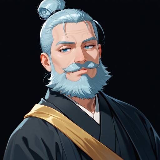 Mature Man in Traditional Japanese Attire Mature Man in Traditional Japanese Attire