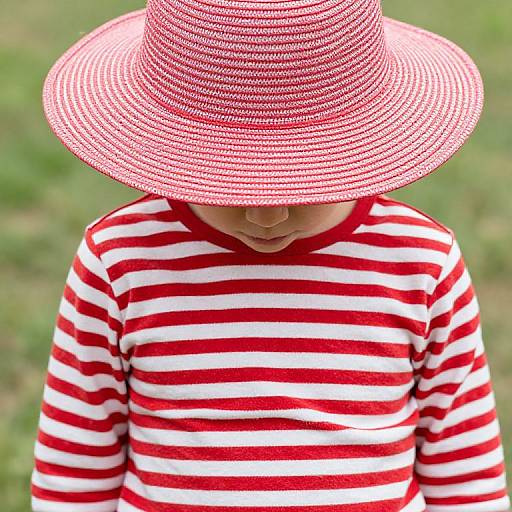 Person in Red White Striped Outfit