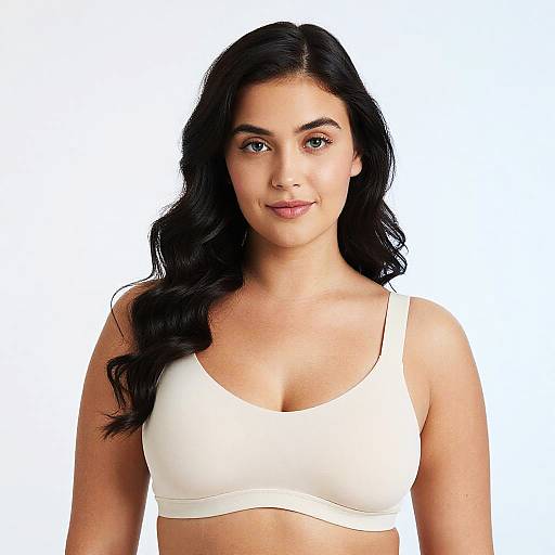 Portrait of Woman in Cream Bra