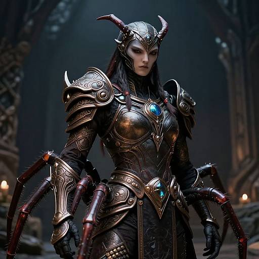 Arachnid Fantasy Warrior in Armor