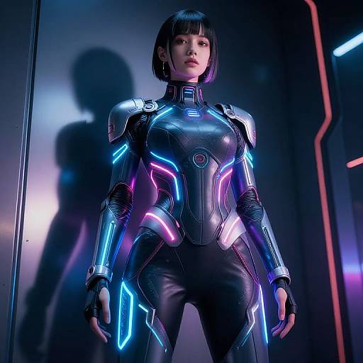 Futuristic Neon Sci-Fi Fashion