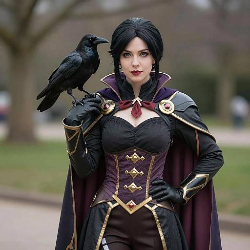 Raven Branwen Cosplay with Crow