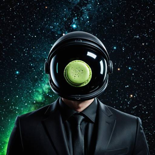 Whimsical Macaron Astronaut in Space