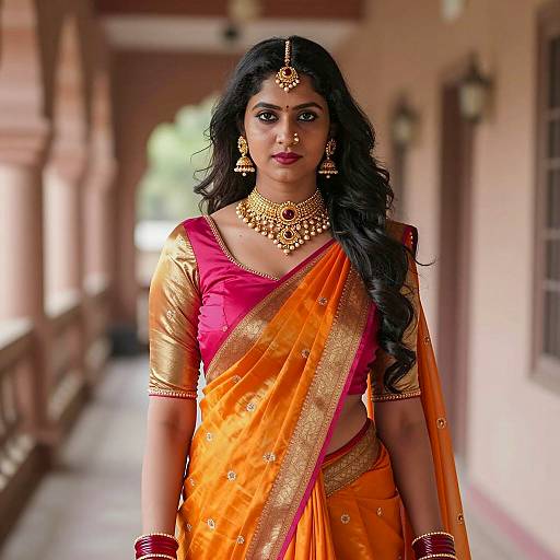 Elegant Indian Woman in Traditional Attire