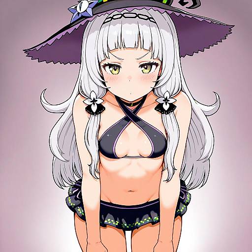 Illustration of Murasaki shion (hololive summer 2019), hololive in the style of Mo (kireinamo)