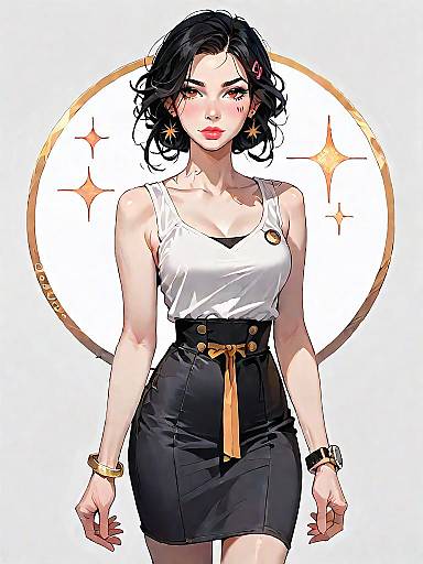 Stylish Woman in Casual Modern Outfit