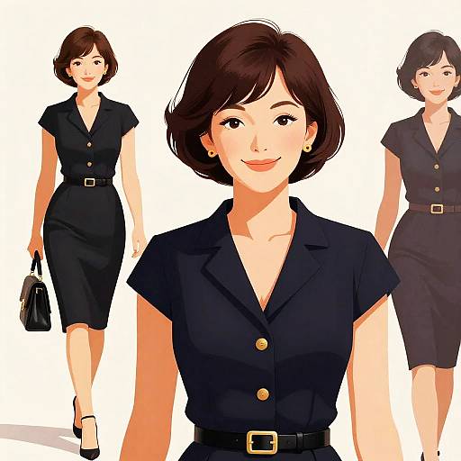 Petite Matriarch 2020s Vintage Illustration