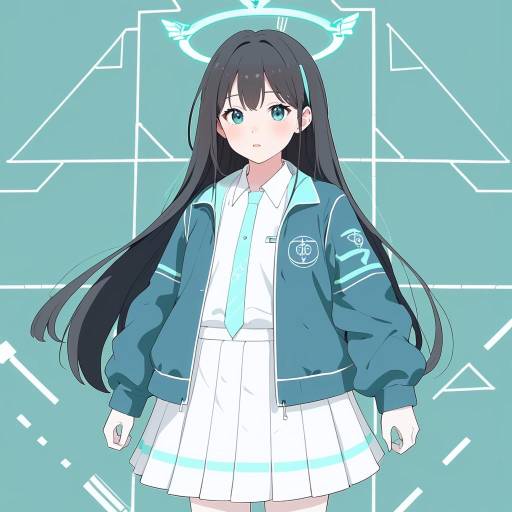 Illustration of Airi (band) (blue archive), blue archive in the style of Chamchami