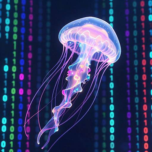 Bioluminescent Jellyfish in Binary