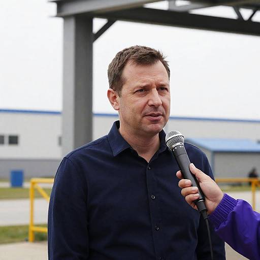 Middle-Aged Man in Industrial Setting