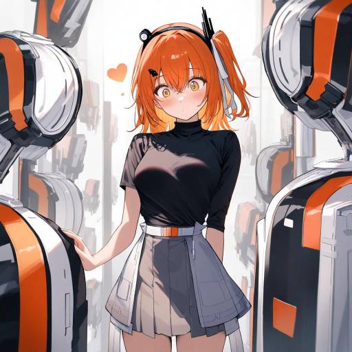 Cowgirl with Orange Hair and Heartfelt Expression