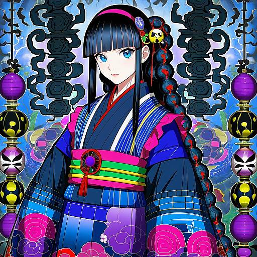 Illustration of Alluka zoldyck, hunter x hunter in the style of Tyrone