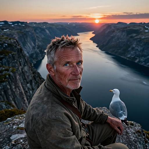 Aerial Portrait of Slavic Explorer